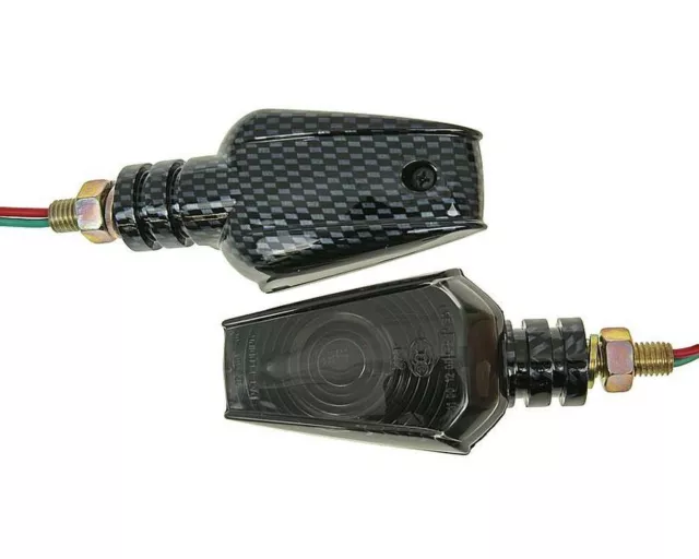 Blinker Set Carbon Look Beamer getönt M10 YAMAHA AEROX CPI REX Roller Motorrad