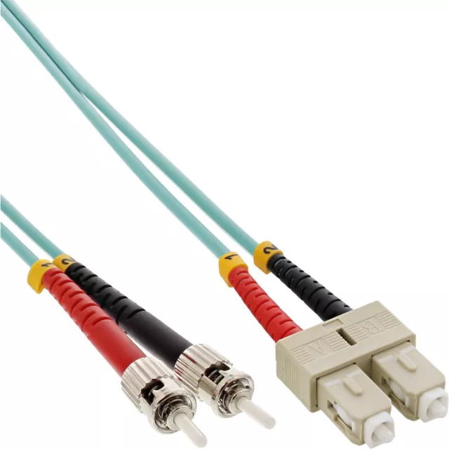 5x InLine LWL Duplex Kabel, SC/ST, 50/125µm, OM3, 1m