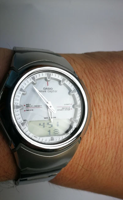 CASIO WVA 104H Wave Ceptor 2734 Atomic World Time Mens Watch £75.00 ...