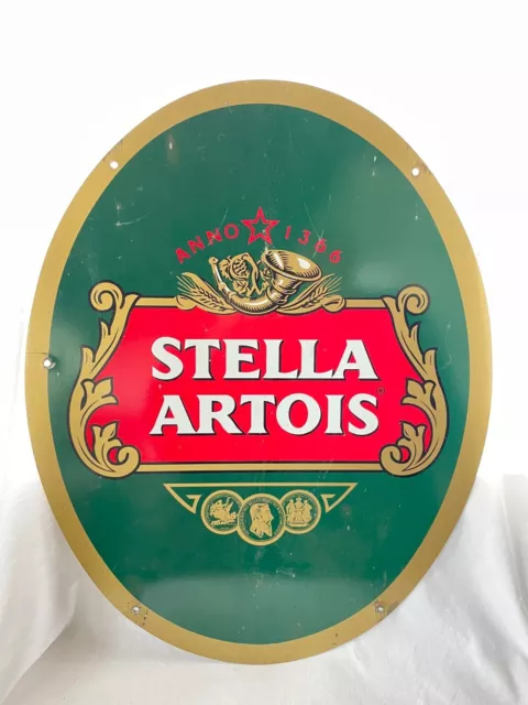 Ancienne plaque en tôle "Bière Stella Artois" 57x72 cm