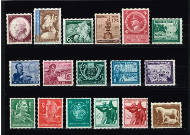 Briefmarken Deutsches Reich Mi.Nr.810, 821, 843, 886-88, 890-99, 904 Postfrisch