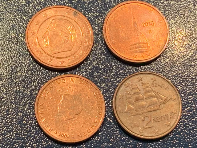 2 Cent Italien, Griechenland , Belgien und Niederlande