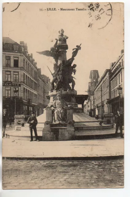 LILLE - North - CPA 59 - Le monument Testelin - view 1