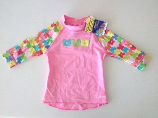 Bnwt Speedo Carnival Baby Rashie Sun Swim Top Size 00 Upf 50+