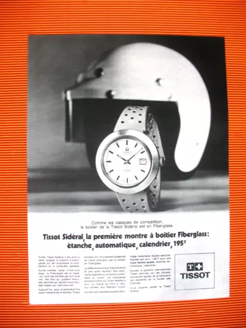 Press Advertisement Tissue Sidereal Watch Sidereal Fiberglass Case Ad 1970