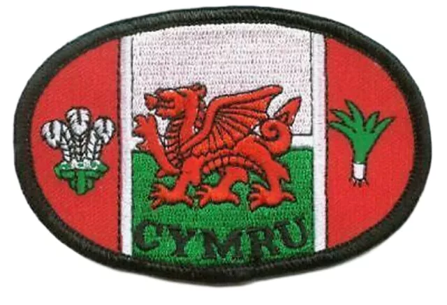 Wales Cymru Flag World Embroidered Patch Badge