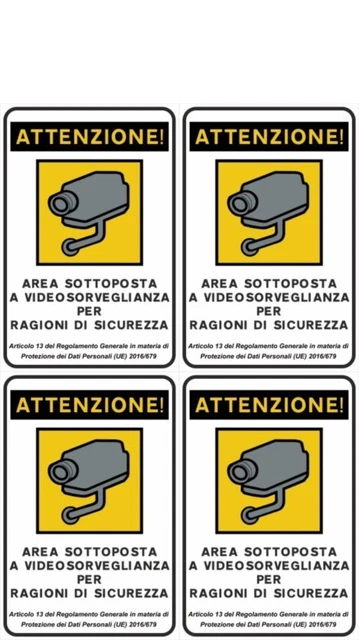 Adesivo Antifurto Per Protezione Nebbiogena, Formato A6 (105x148 Mm), PVC Impermeabile, Rimovibile Senza Tracce - 3
