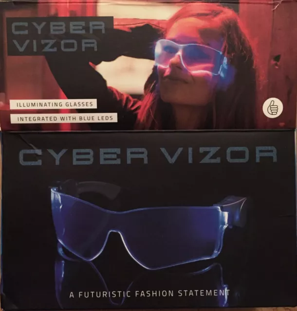 Cyber Vizor / Visor LED Glasses - Party Rave Festival Holiday Glasses - UK Stock