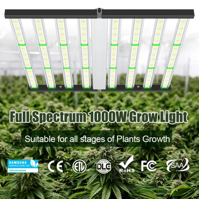 1000W Spider 8Bar w/Samsung LED Commercial Grow Lights Full Spectrum Indoor Grow