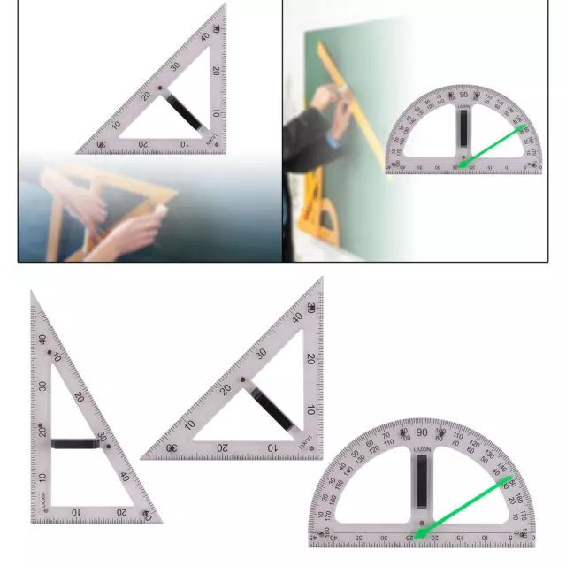 Großes Mathematik-Geometrie-Lineal, Mathematik-Lehrwerkzeug für Tafel,