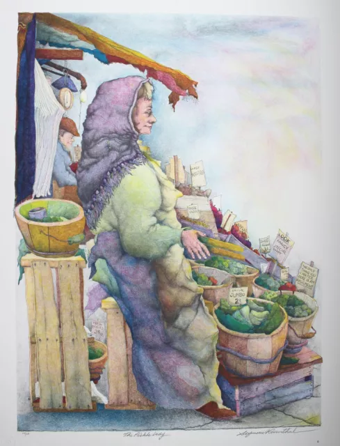 Seymour Rosenthal, The Pickle Lady, Lithograph, signed and numbered in pencil