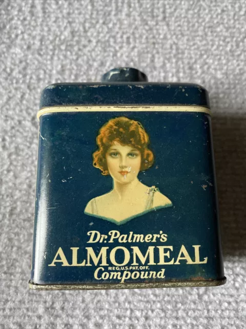 1920’s Vintage Antique Dr Palmer's Almomeal Compound Tin Advertising L7 3