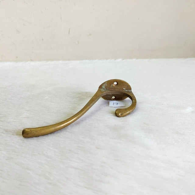 1920s Vintage Brass Wall Hooks Hanger Rich Patina Decorative Collectible 17