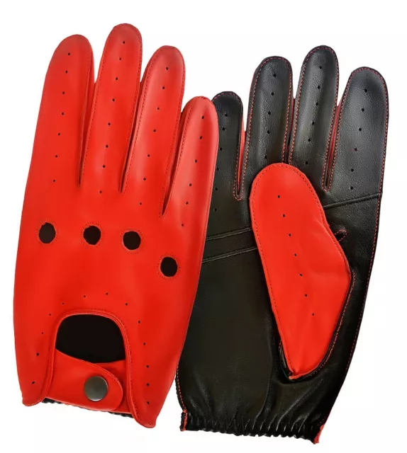Mens Womens Leather Driving Gloves Soft Top Quality Fashion Dress Retro Classic