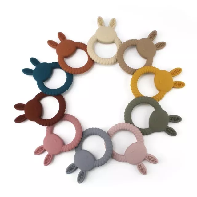 Silicone Teething Ring Bunny Shaped  Teether BPA free