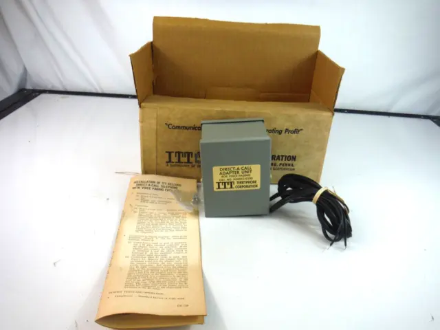 New Vintage Direct A Call Adapter Unit For Voice Paging H50055-0300 ITT