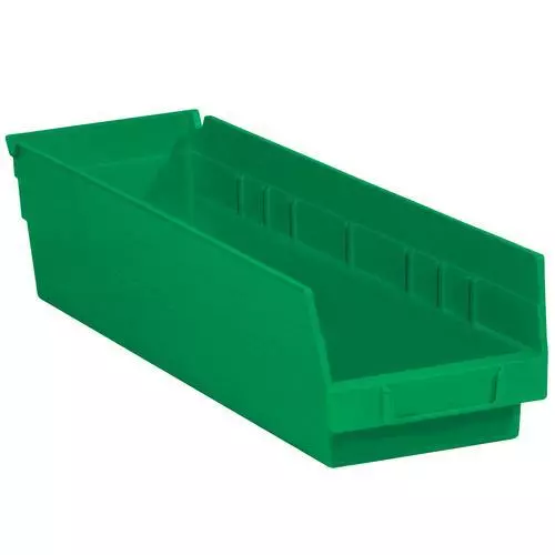 Myboxsupply 17 7/8 x 4 2.5/20.3x10.2cm Plastique Vert Étagère Bin Boîtes, 20