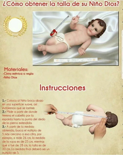 Ropon Tejido con ORO , Ropa Nino Dios, Baby Jesus clothing, Outfit 2