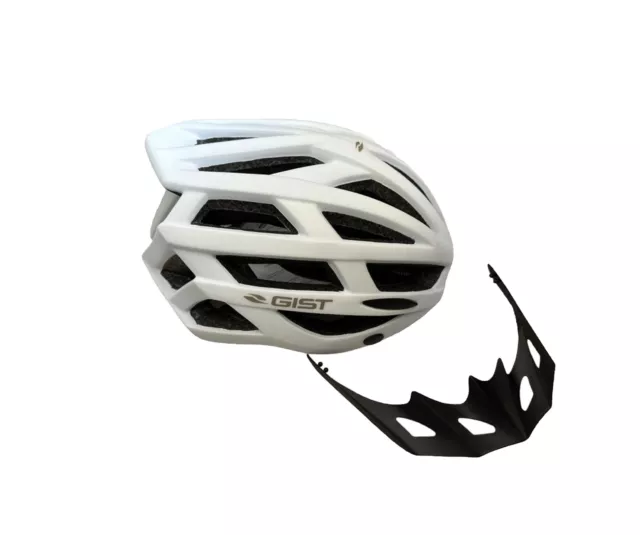 Casco Gist Planet One Plus Bianco Luce Posteriore Frontalino Biciclette