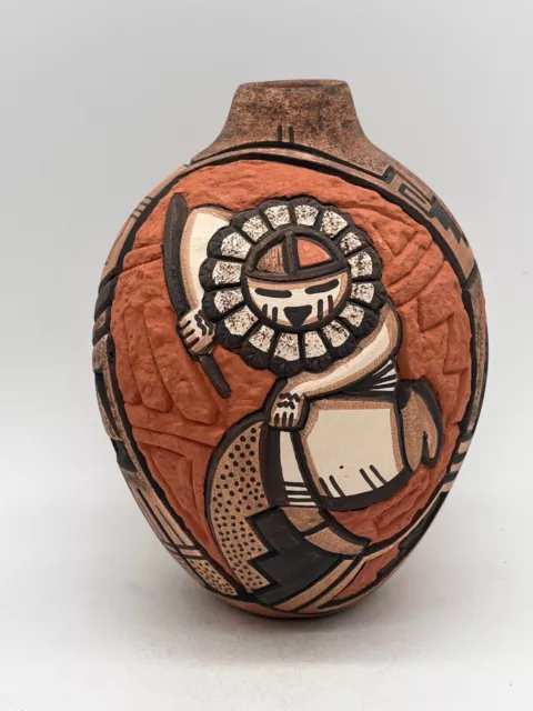 Native American Hopi Pottery vase Carla Nampeyo Native American Hopi Pottery vase Carla Nampeyo