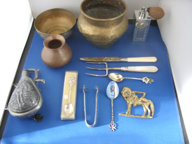 Job Lot of Vintage Mixed Metal Items ,brass ,copper, Pewter ,epns. etc