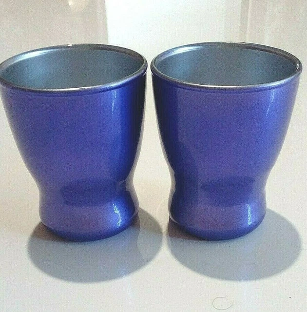 Lot De 2 Tasses à Café Coeur Rose Et Bleu - Porcelaine - Idée Cadeau