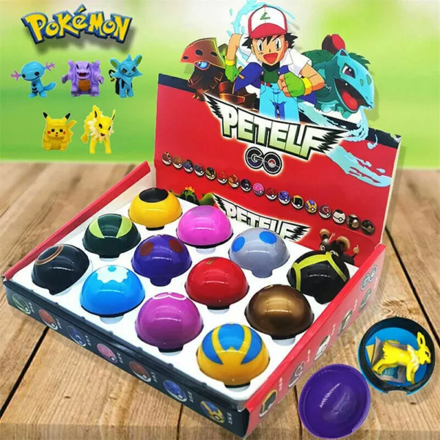 12 PCS Pokèmon Ball Set Pokeball GO Actionfiguren Kinder Geschenk Spielzeug Toy 2