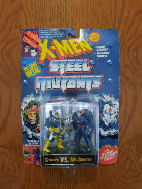 ToyBiz-X-Men Steel Mutants Die Cast Metal Cyclops & Mr Sinister (1994)
