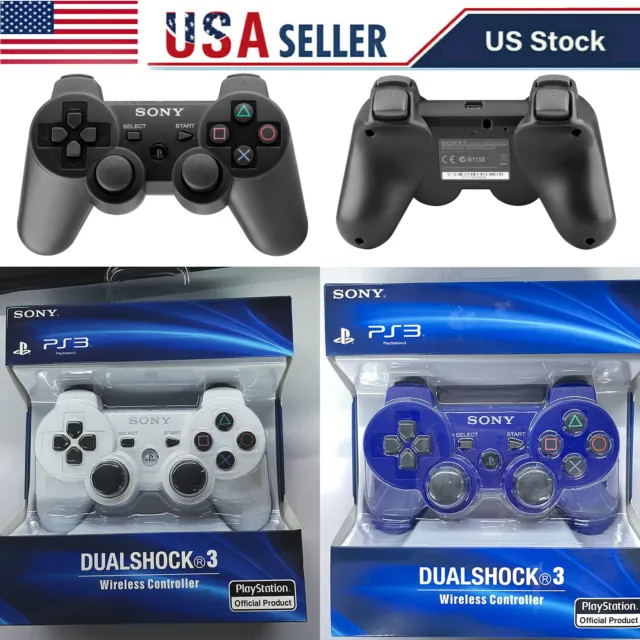 Genuine OEM Black White Blue For Sony PlayStation 3 PS3 DualShock 3 Controller