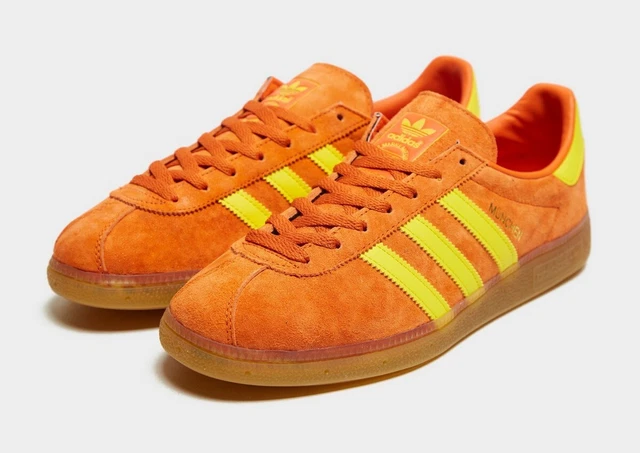 ADIDAS ORIGINALS MENS Munchen Trainers Orange Yellow Limited