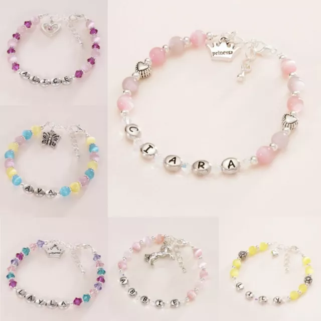 Girls Bracelets with Names, Personalised Jewellery for Children, Premium Quality