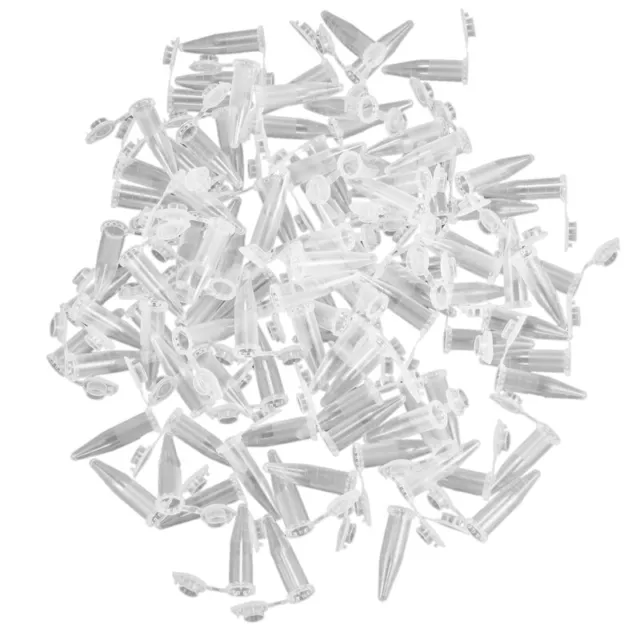 100PCS 1.5ml Lab  Plastic Test Tube Centrifuge Vial Snap  42x11mm Clear U9K6K6