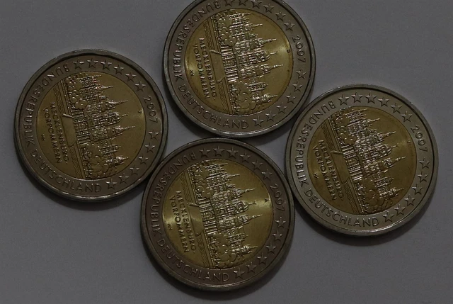🧭 🇩🇪 Germany 2 Euro - 4 Commemorative Coins B56 #39