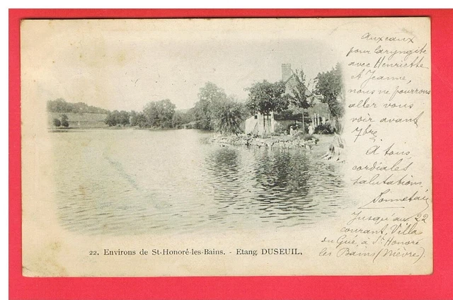 Cpa - Surroundings De Saint Honore Les Bains - 58 - Duseuil Etang