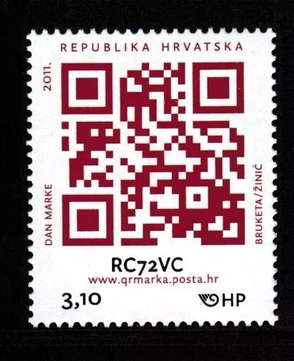 CROATIA QR Code MNH stamp