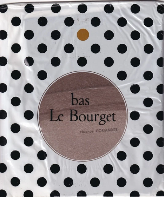 Paire De Bas Vintage Le Bourget - Nylon Très Transparent, Couleur Beige, Taille 2