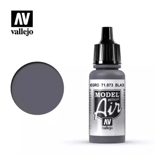 VALLEJO MODEL AIR 71073 BLACK (Metallic) 17ml (Acrylic Paint)