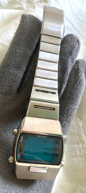 MONTRE RARE PULSAR Spoon by Seiko Space age LCD blue digital EUR 