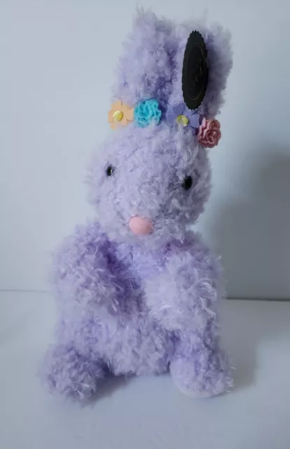 FAO Schwarz Plush Stuffed Animal Rabbit Bunny Purple Easter W/ Tag
