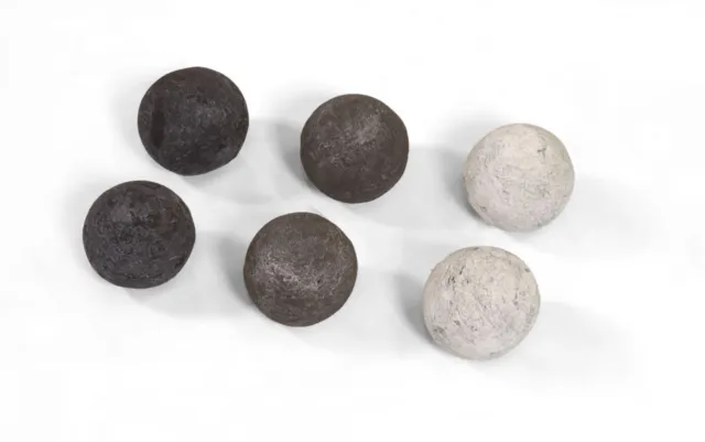 Grand Canyon 4” Hand Molded Ceramic Fiber Cannon Ball 8 PC Set - Dark Grey