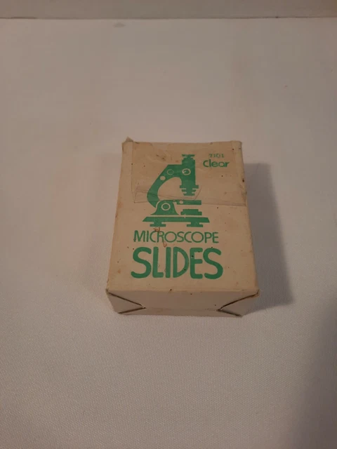 Vintage 50 Pieces Blank Microscope Slide Ground Edges Clear Glass Slides NIB