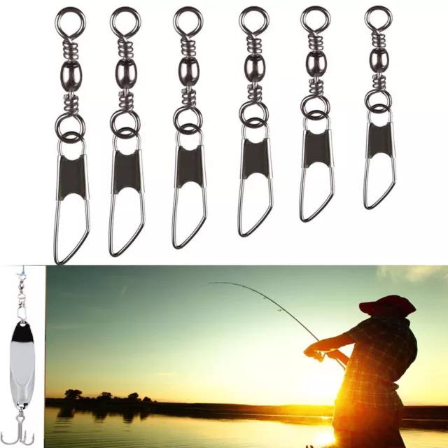 Quality Durable Stainless Steel Barrel Swivel Fishing Connector Hanging Snap