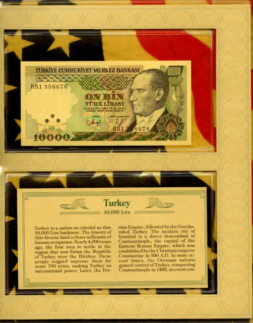 *Most Treasured Banknotes Turkey 10,000 Lira 1989 P-200a.2 UNC H61 358676