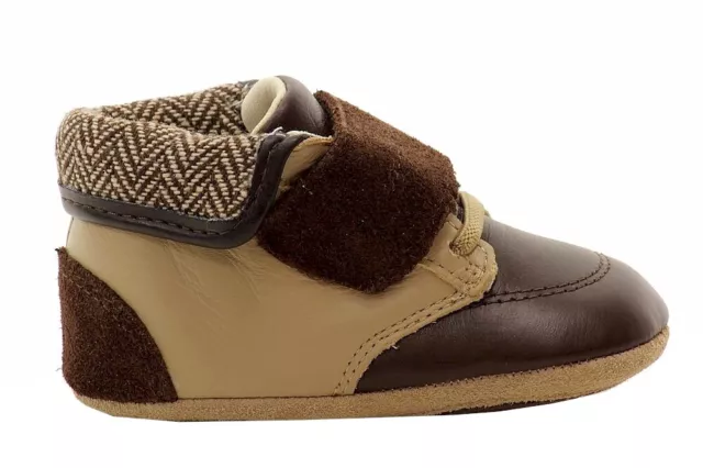 Robeez Mini Shoez Infant Boy's Harrison Fashion Brown Boots Shoes Sz: 6-9M 3