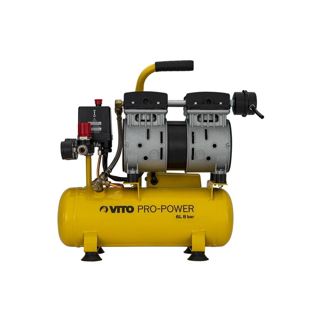 Compresseur d'air Silencieux 6L 8 bar 0.7 CV 500W VITO