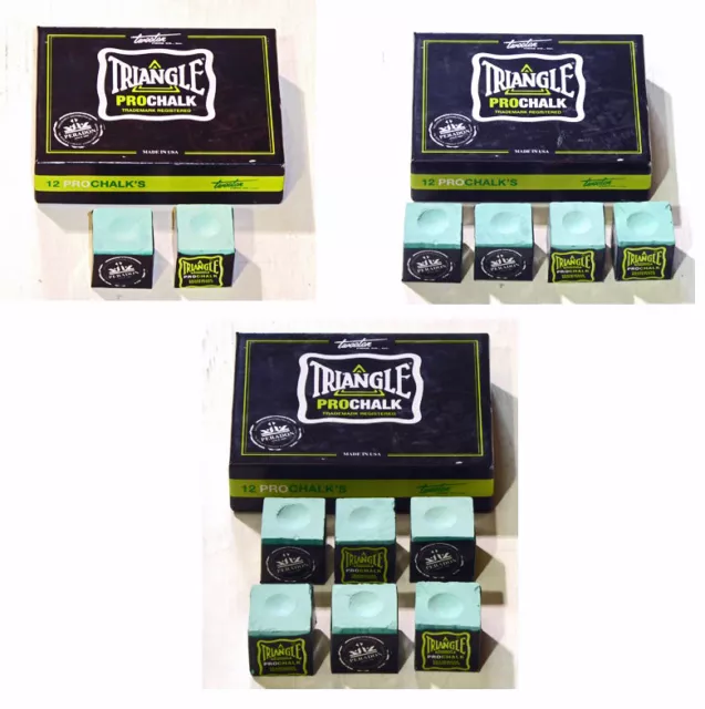 Triangle Light Green Pro Chalk For The Serious Player In Various Quantities