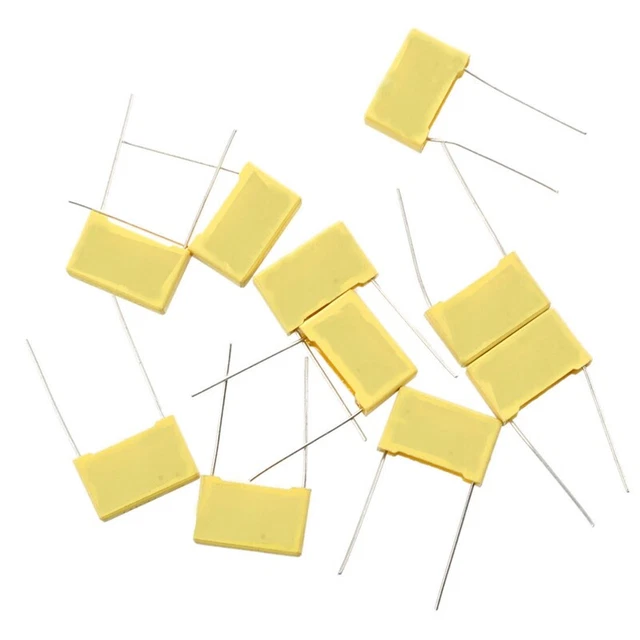 Sourcing Map Sicherheitskondensator X2 – 0,047 µF, 275 VAC, MKP, 13,5 Mm Abstand, 10 Stück, Gelb