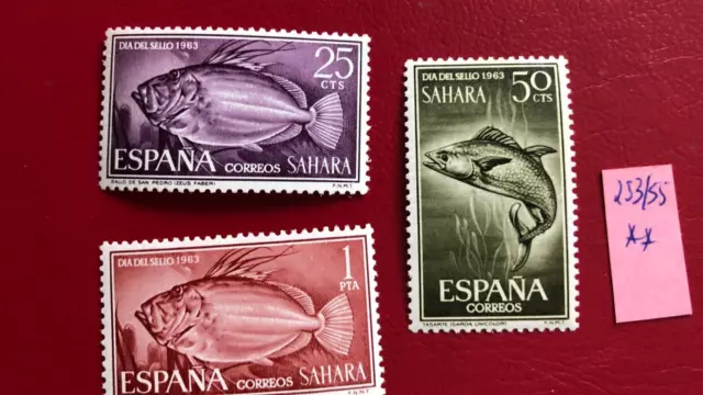 SPANISH SAHARA 1964 FISHES mnh set Mi 253-55