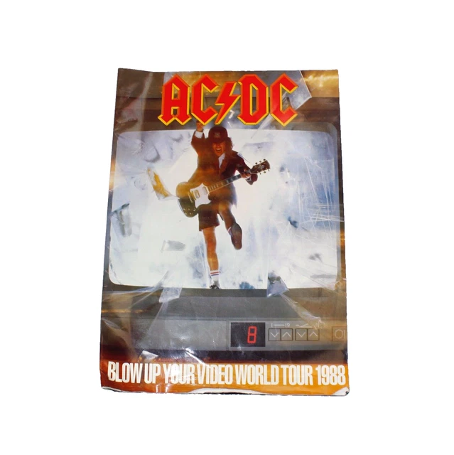 AC/DC BLOW UP your video World Tour 1988 Poster Programme Memorabilia ...