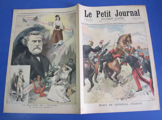 Le petit journal 1894 183 mort du général ferron + 1000eme de mignon